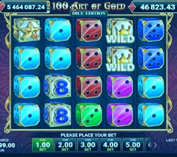 100 Art of Gold Dice Edition slot