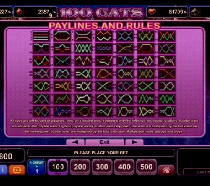 100 Cats slot machine