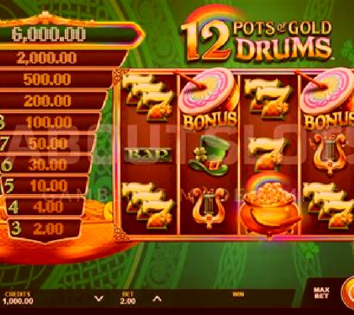 12 Pots of Gold Drums slot game