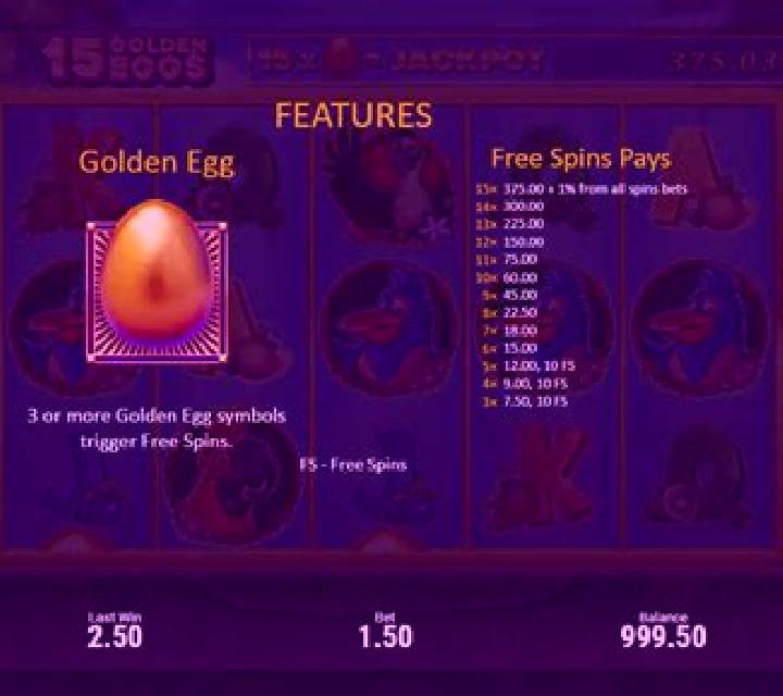 15 Golden Eggs slot game