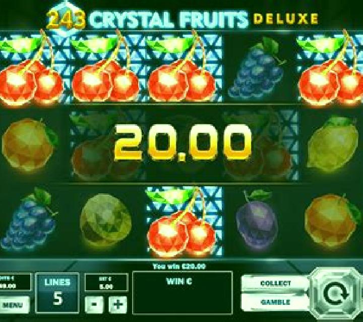 243 Crystal Fruits HappyLuke slot machine