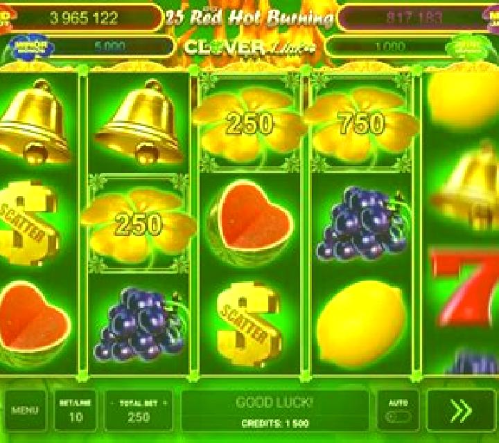 25 Red Hot Burning Clover Link slot