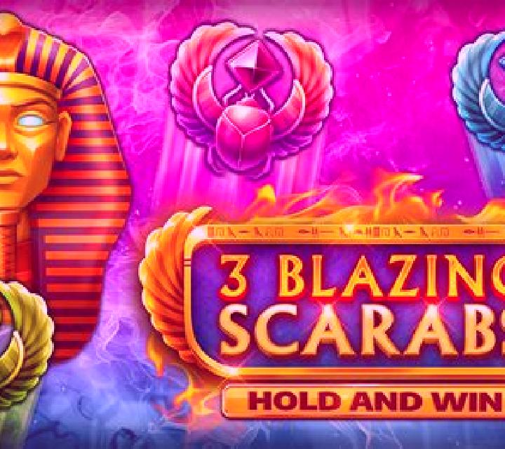 3 Blazing Scarabs Hold and Win online slot
