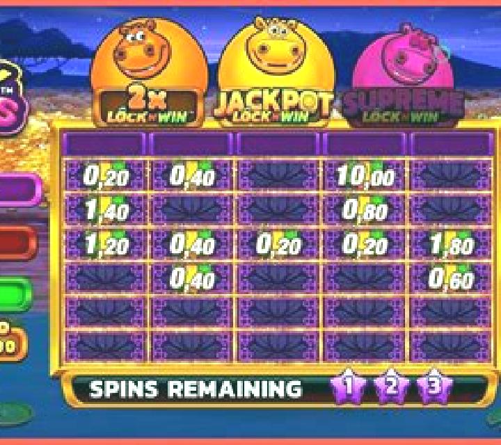 3 Lucky Hippos slot machine