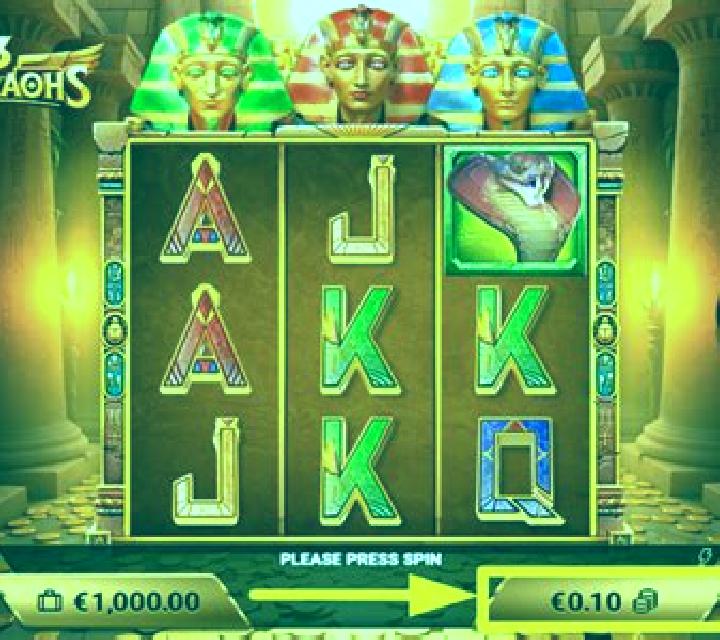 3 Pharaohs slot game