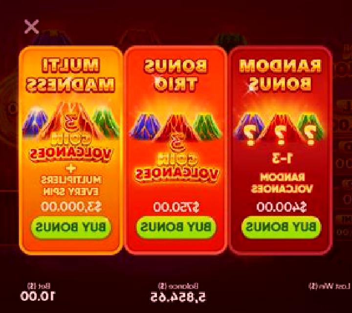 3 Super Coin Volcanoes slot machine