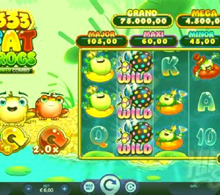 333 Fat Frogs Vice slot machine