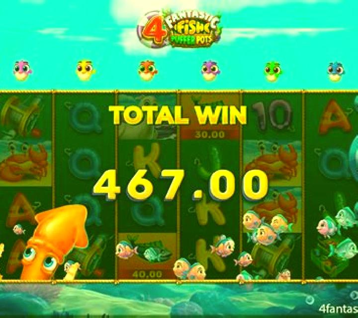 4 Fantastic Fish Puffer Pots slot game