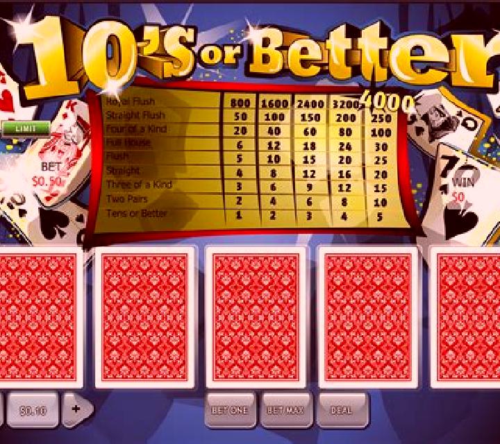 4x Tens Or Better Poker online slot