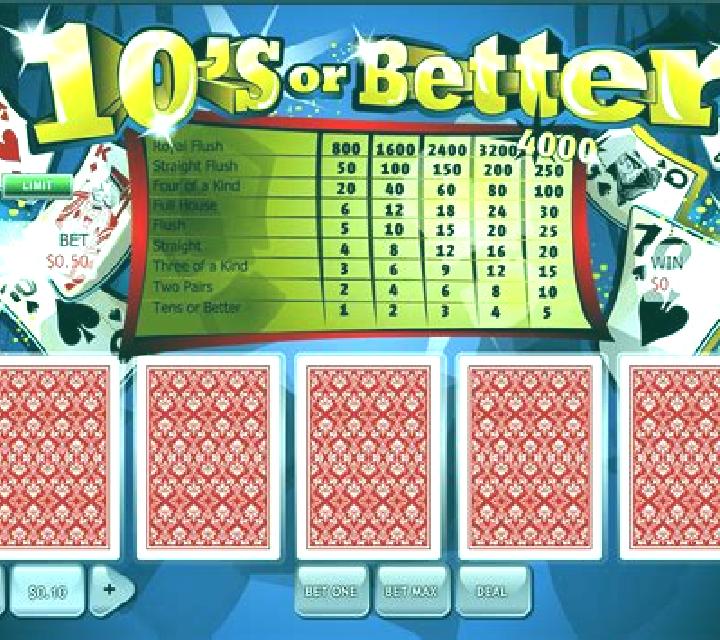 4x Tens Or Better Poker slot game