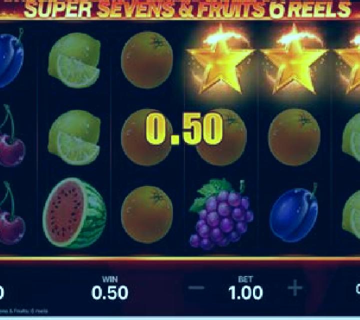 5 Super Sevens and Fruits: 6 Reels slot game