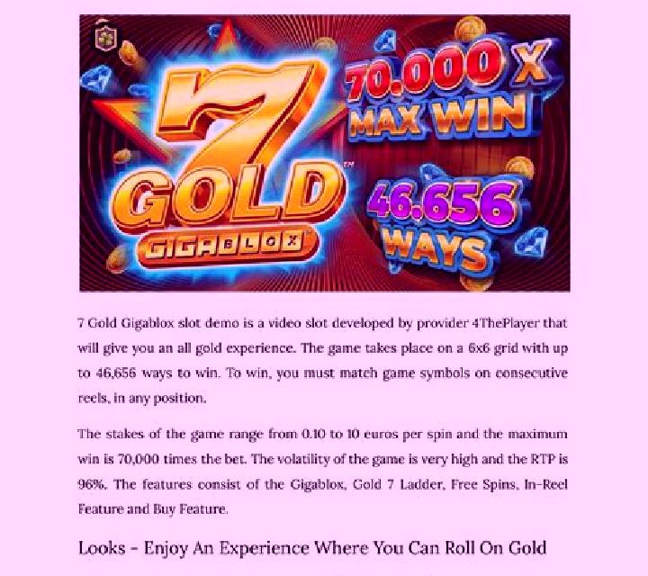 7 Gold Gigablox slot machine