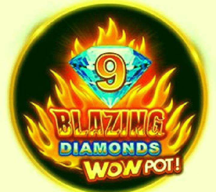 9 Blazing Diamonds Wowpot slot machine