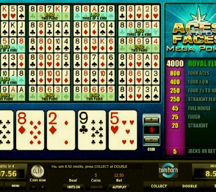 Aces & Faces Mega Poker slot