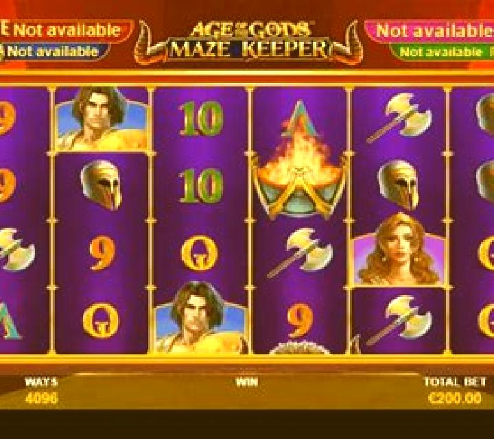 Age Of The Gods Maze Keeper slot machine