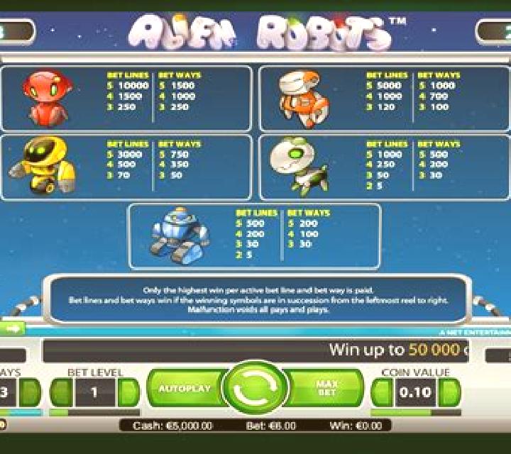 Alien Robots slot game