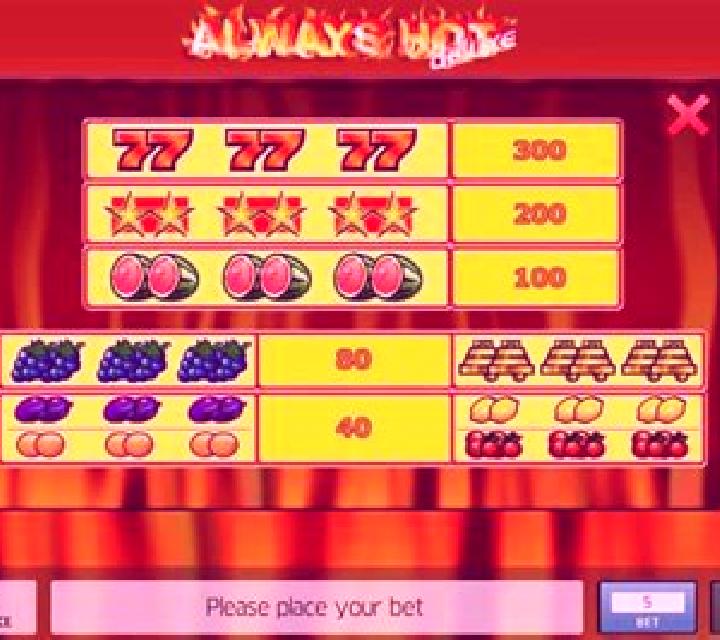 Always Hot deluxe online slot