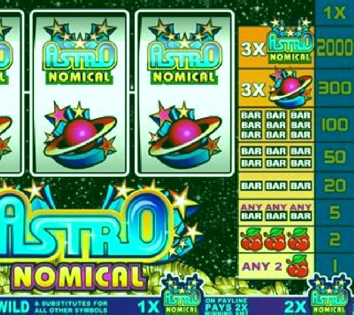 Astronomical slot game