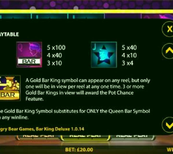 Bar King Deluxe slot