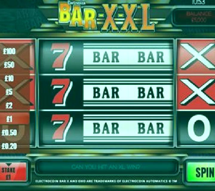 Bar X XL slot machine