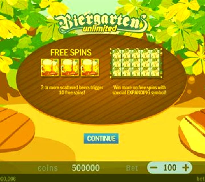 Biergarten slot machine