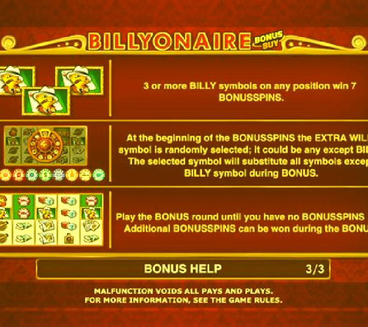 Billyonaire Bonus Buy slot