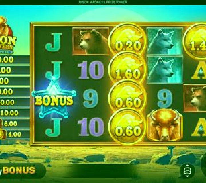 Bison Madness PrizeTower slot game
