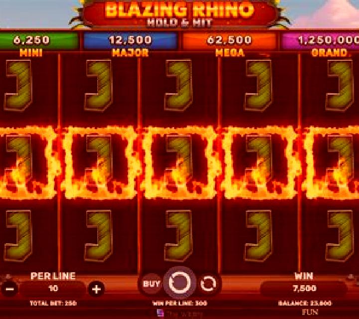 Blazing Rhino Hold & Hit slot game