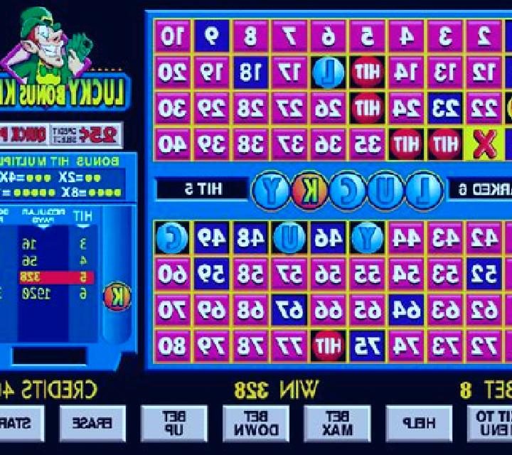 Bonus Keno slot machine