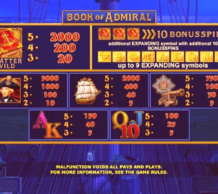 Book of Admiral slot