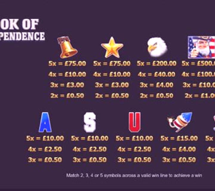 Book of Independence slot game