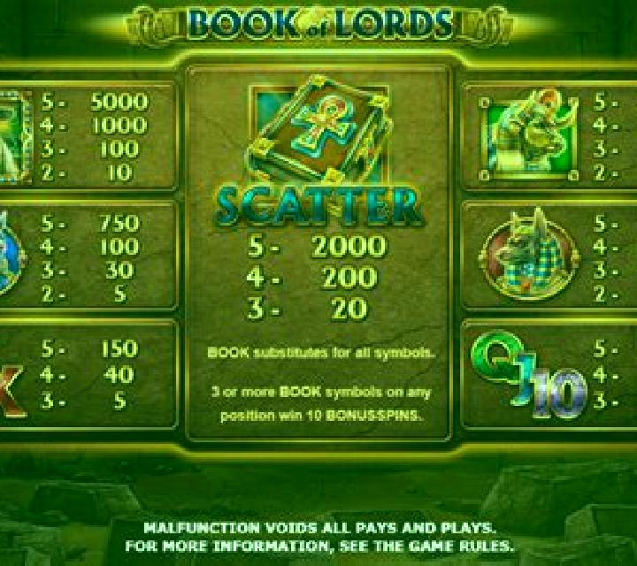 Book of Lords slot game