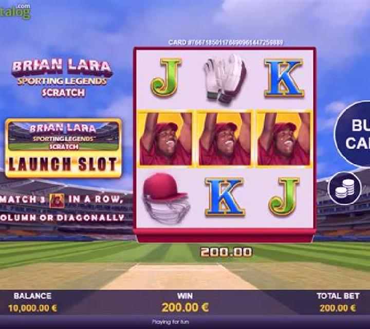 Brian Lara Sporting Legends Scratch online slot