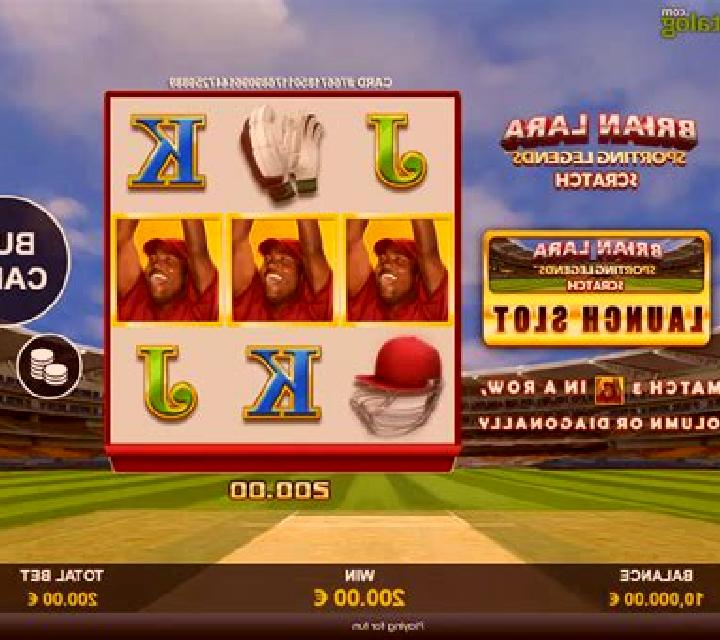 Brian Lara Sporting Legends Scratch slot game