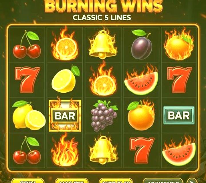 Burning Wins: classic 5 lines online slot