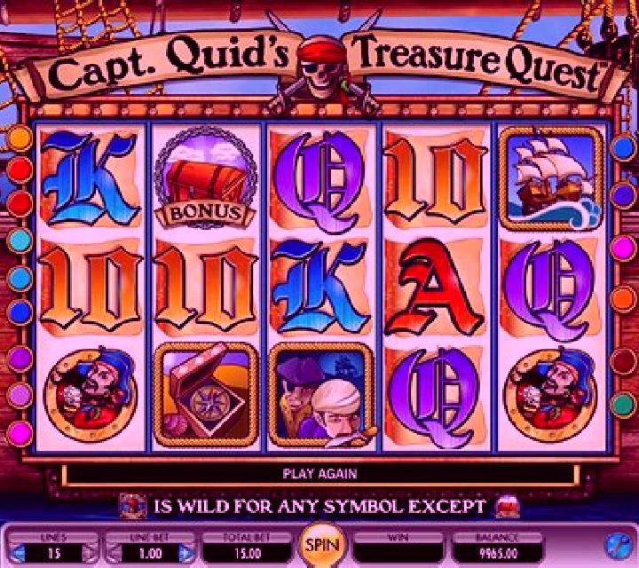 Captain Quids Treasure Quest slot machine