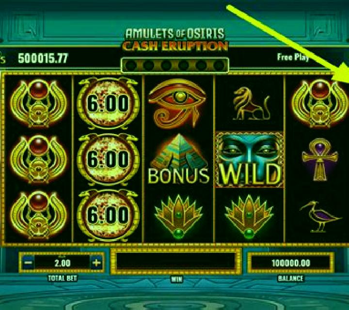 Cash Eruption MegaJackpots Amulets of Osiris slot