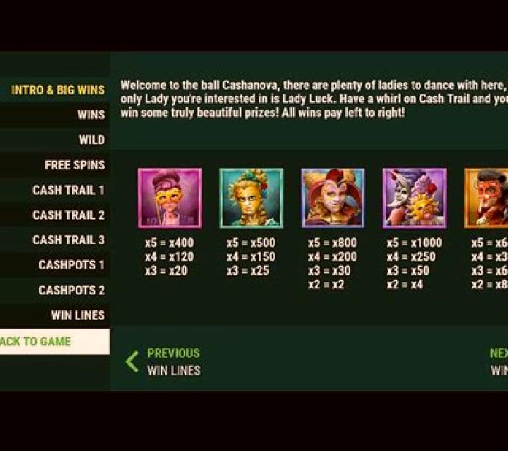 Cashanova Cashpots slot