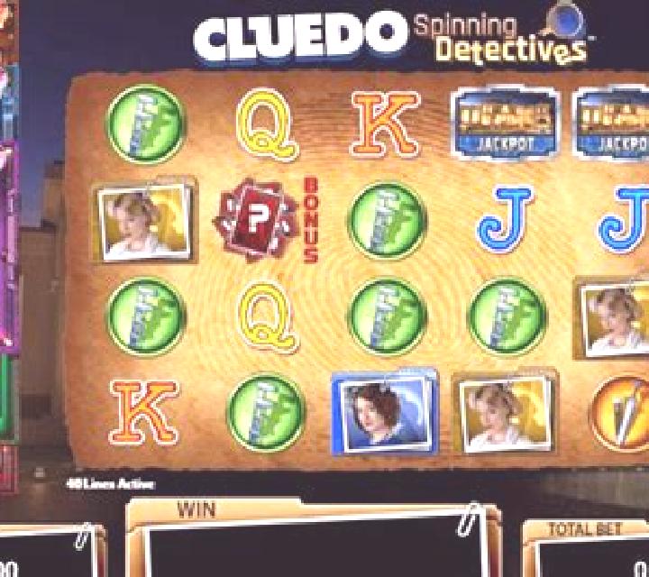 CLUEDO Spinning Detectives slot machine
