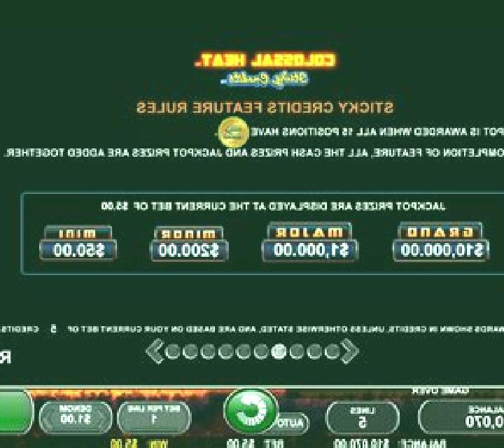 Colossal Heat Sticky Credits slot