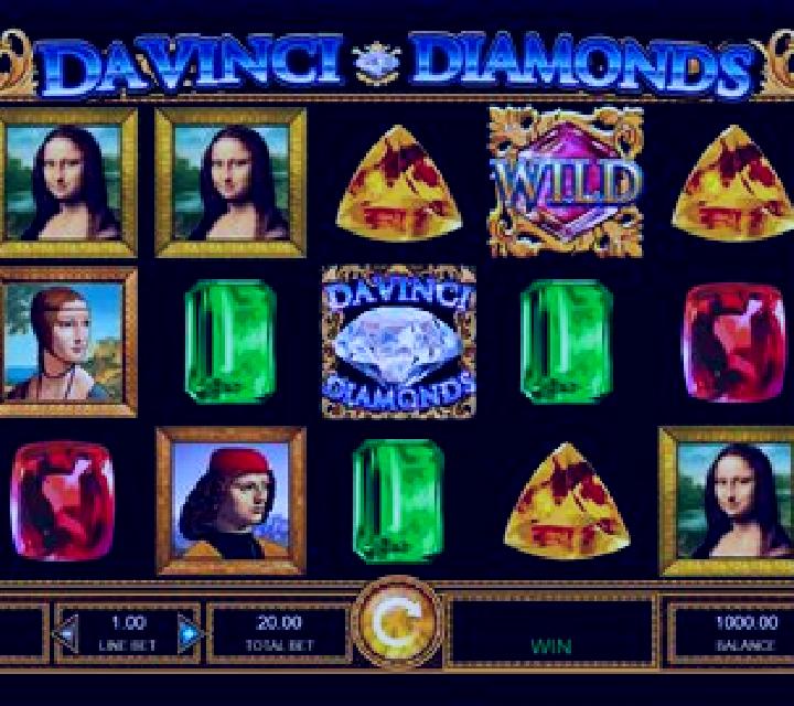 Da Vinci Diamonds Tic Tac Toe slot machine