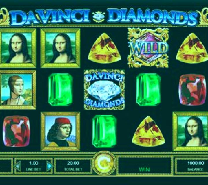 Da Vinci Diamonds Tic Tac Toe slot