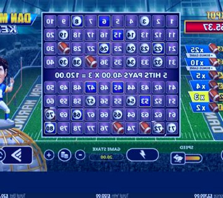 Dan Marino Keno slot game