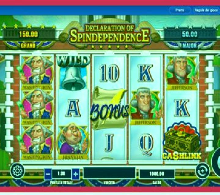 Declaration of Spindependence slot machine
