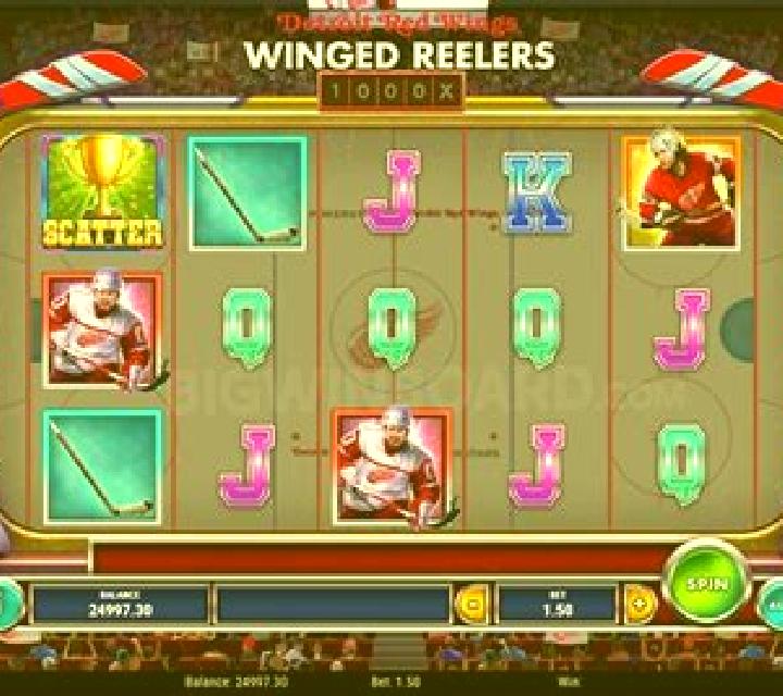 Detroit Red Wings Winged Reelers slot