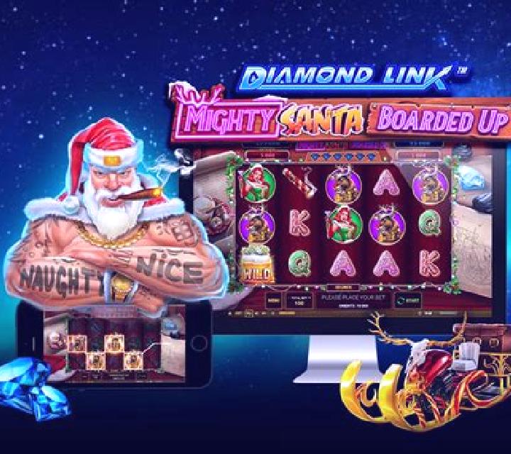 Diamond Link Mighty Santa: Boarded Up slot game