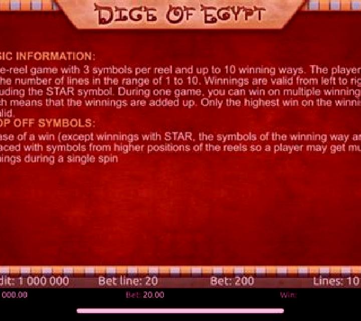 Dice Of Egypt slot