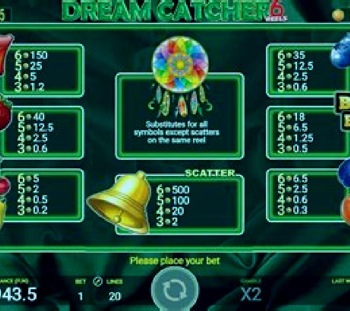 Dream Catcher (AGT Software) slot game