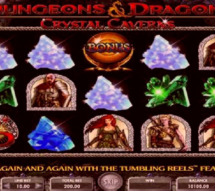 Dungeons and Dragons Crystal Caverns slot machine