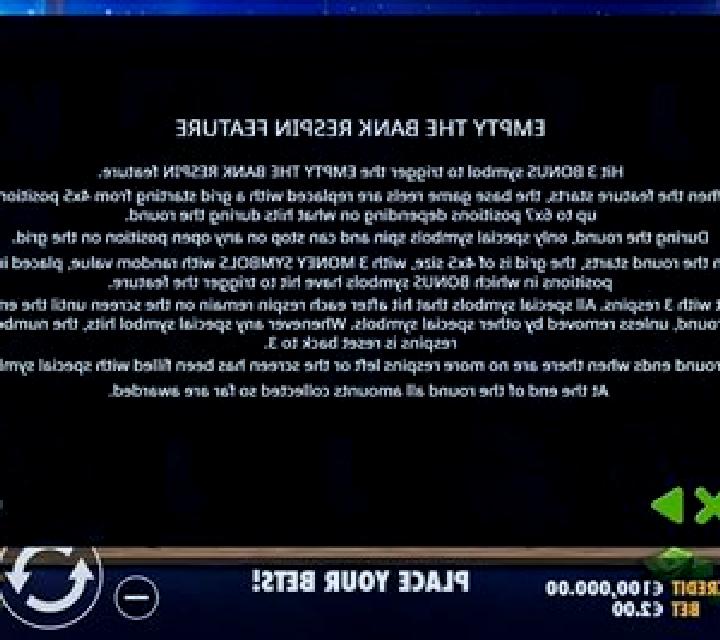 Empty the Bank slot game
